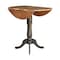 International Concepts Round Round 42 in. Dual Drop Leaf Bar Height Dining Table - Hickory/Washed Coal, 42 in W, 42 in L K45-42DPT-6B-2 - alternate 8